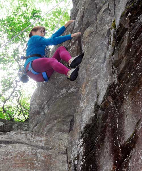 Diane H. rock climing photo